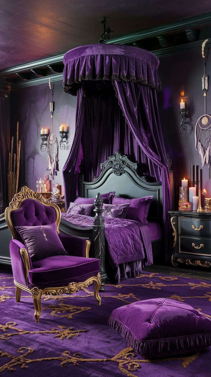 Gothic Purple Furniture Accents