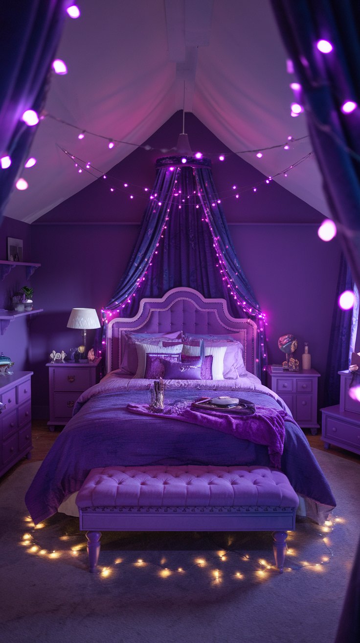 Purple Fairy Lights and Ambient Glow