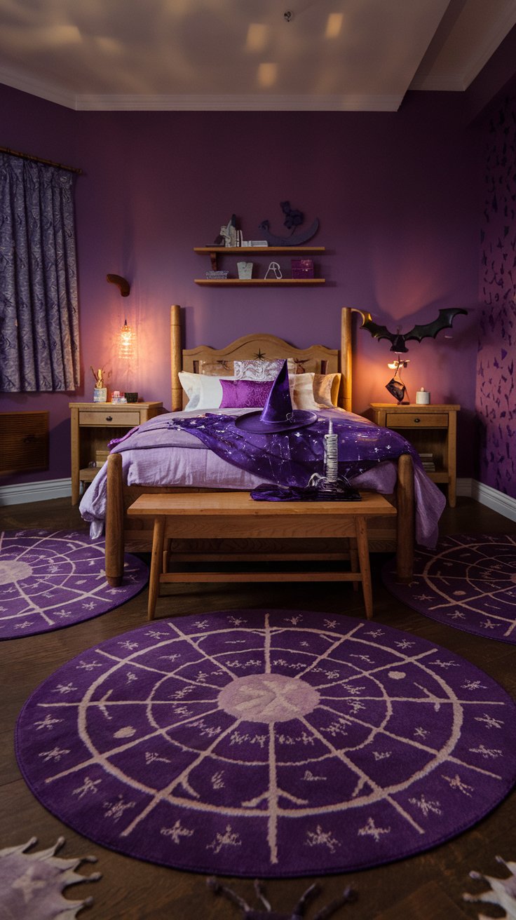 Witchy Purple Rugs and Floor Textures