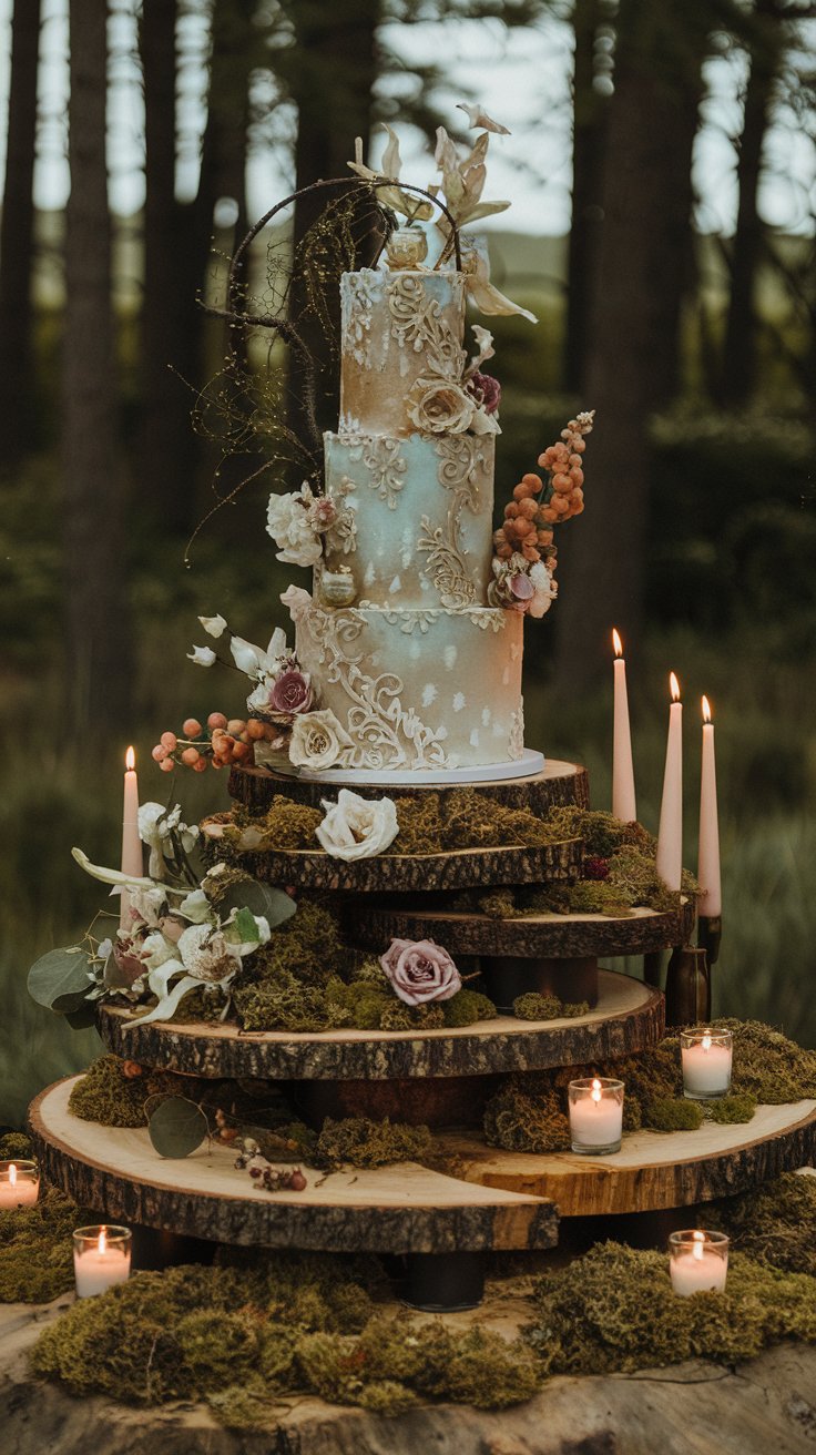 Forest-Inspired Cake Display
